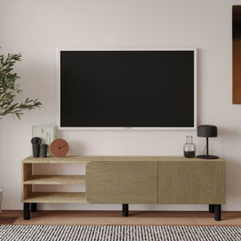Hanah Home Soporte para TV River - Roble cálido y roble zafiro